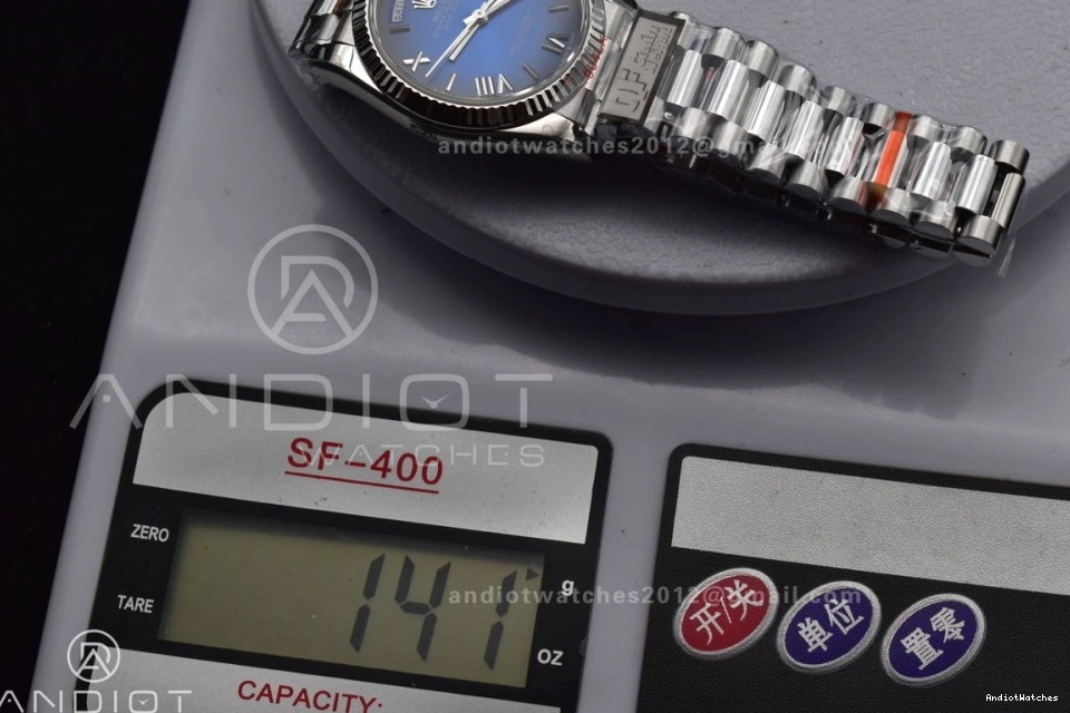 on Best Edition Steel 904L Blue V5 QF DayDate President SS Roman 680 Chic Dial Faded Bracelet Weight) 36 (Gain vr3255 0422